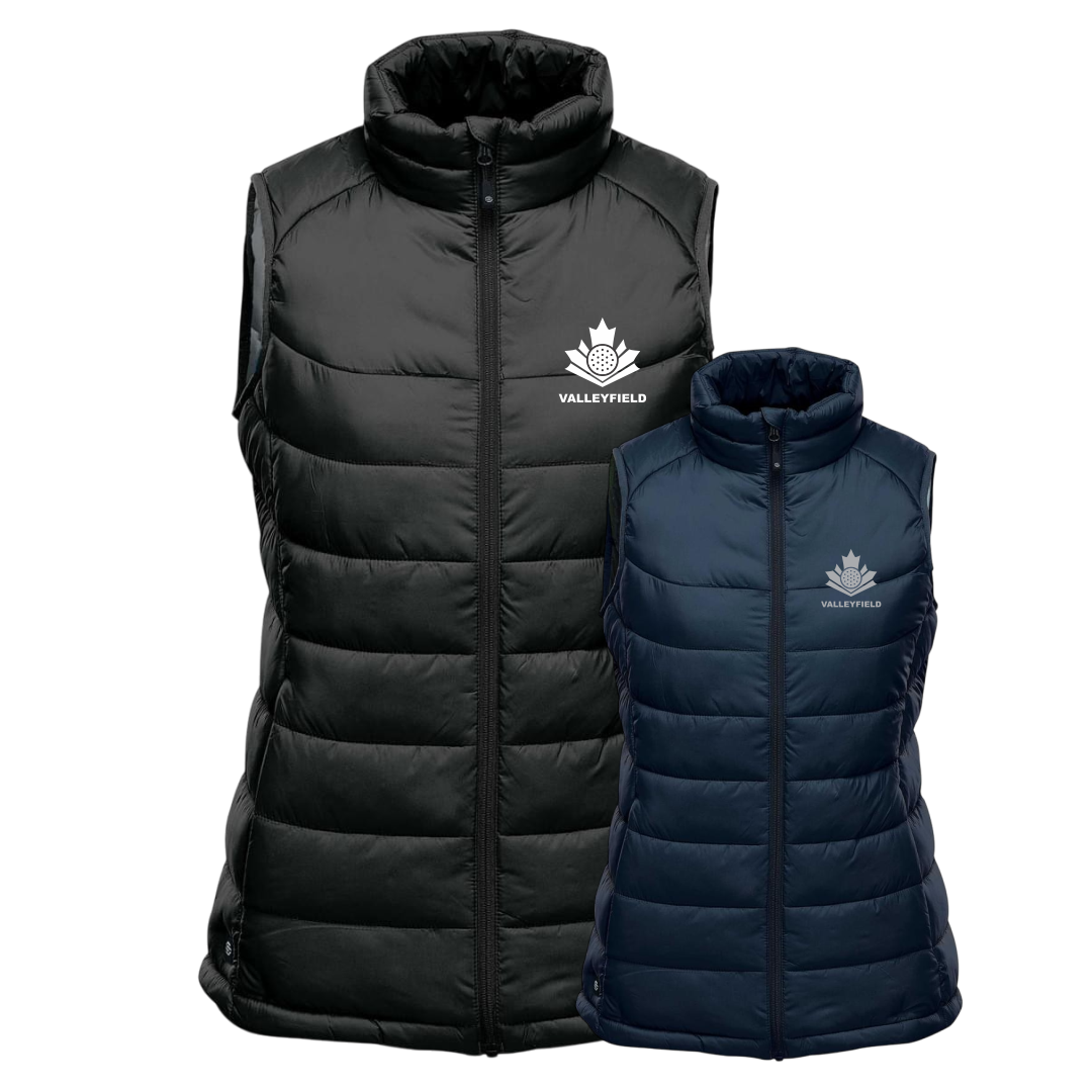 Veste thermale sans manche brodé pour femme
